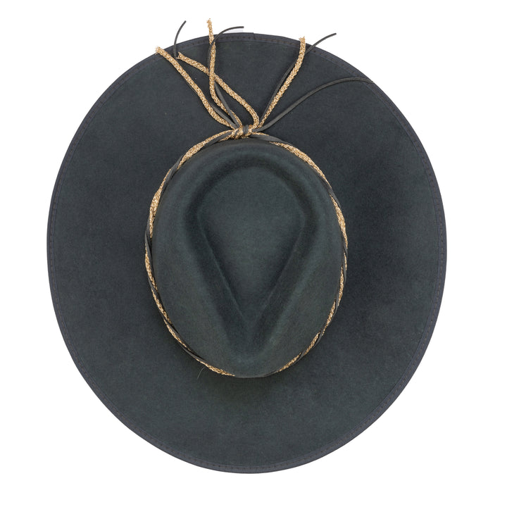 Gold Rush- Wool Felt Fedora W/ Twisted Chain Trim (WFH8229)