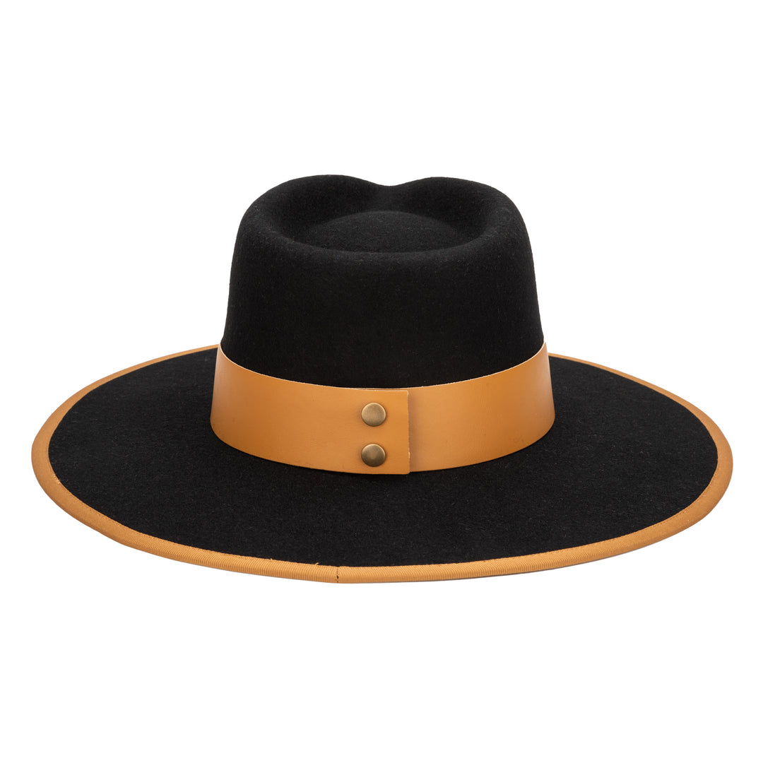 The Line - Stiff Wool Felt Fedora W/ Pop Color Trims (WFH8236)