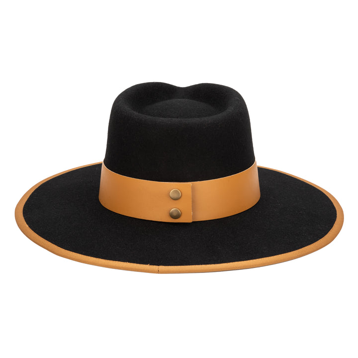 The Line - Stiff Wool Felt Fedora W/ Pop Color Trims (WFH8236)