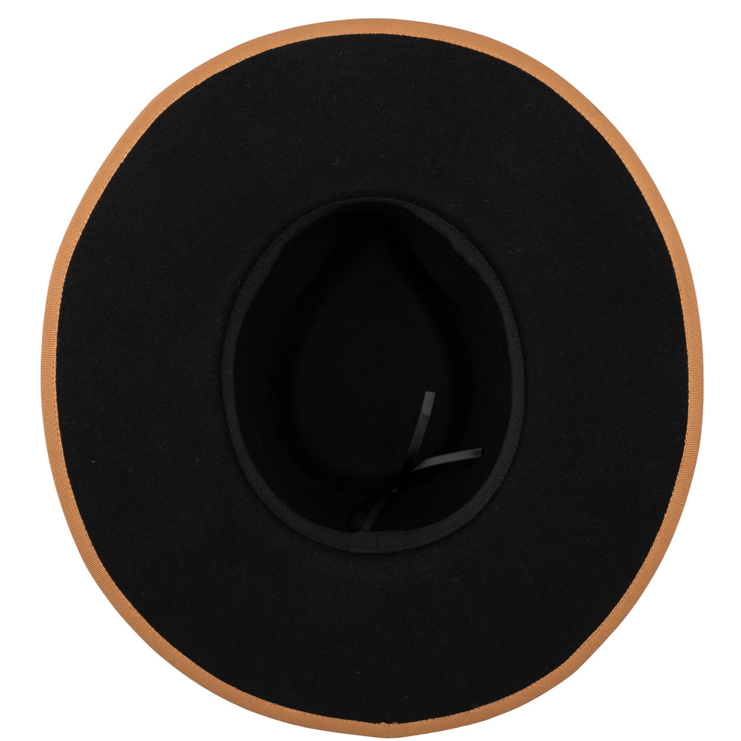 The Line - Stiff Wool Felt Fedora W/ Pop Color Trims (WFH8236)