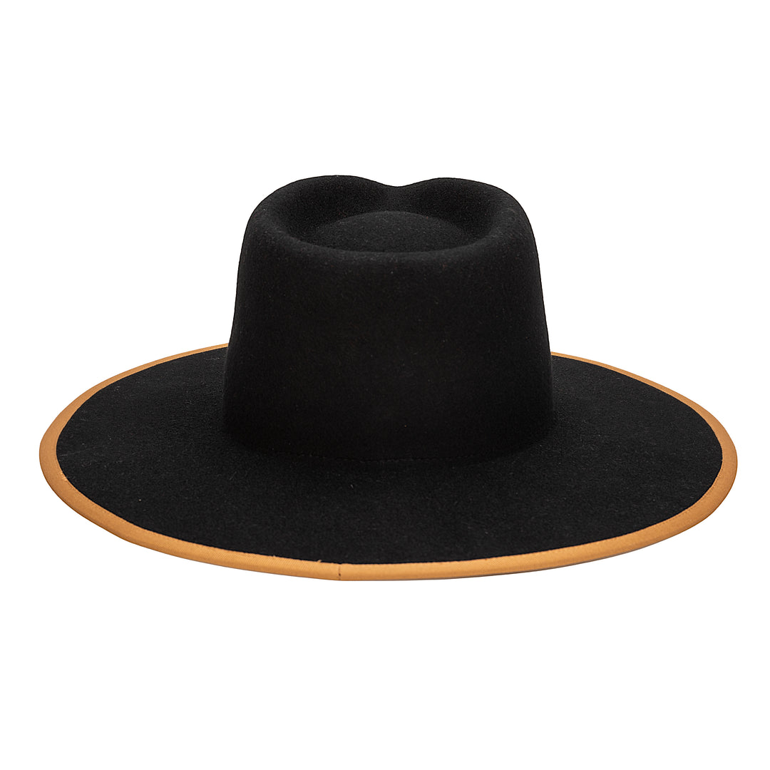 The Line - Stiff Wool Felt Fedora W/ Pop Color Trims (WFH8236)