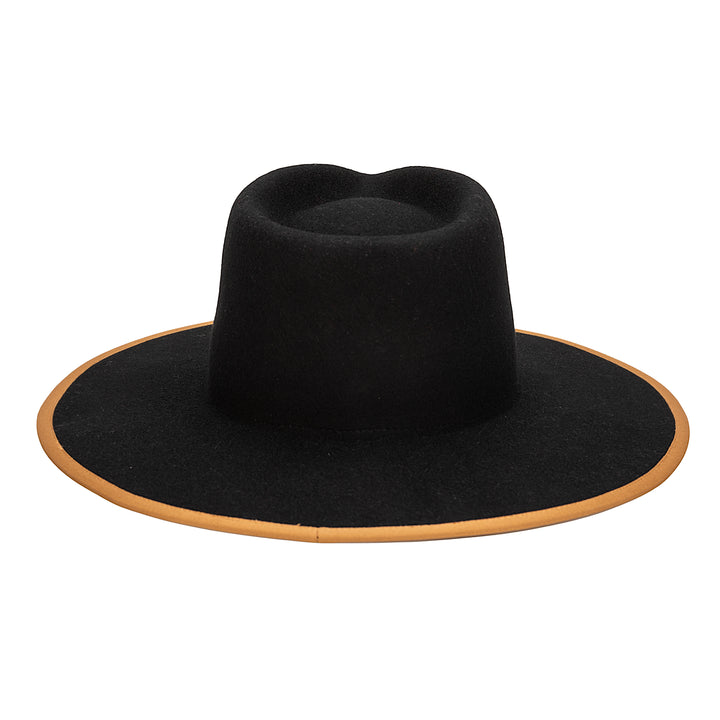 The Line - Stiff Wool Felt Fedora W/ Pop Color Trims (WFH8236)