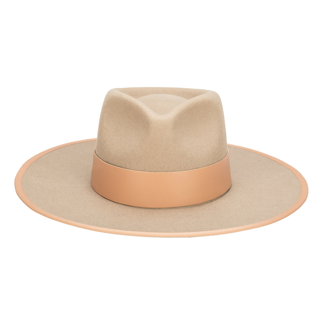 The Line - Stiff Wool Felt Fedora W/ Pop Color Trims (WFH8236)