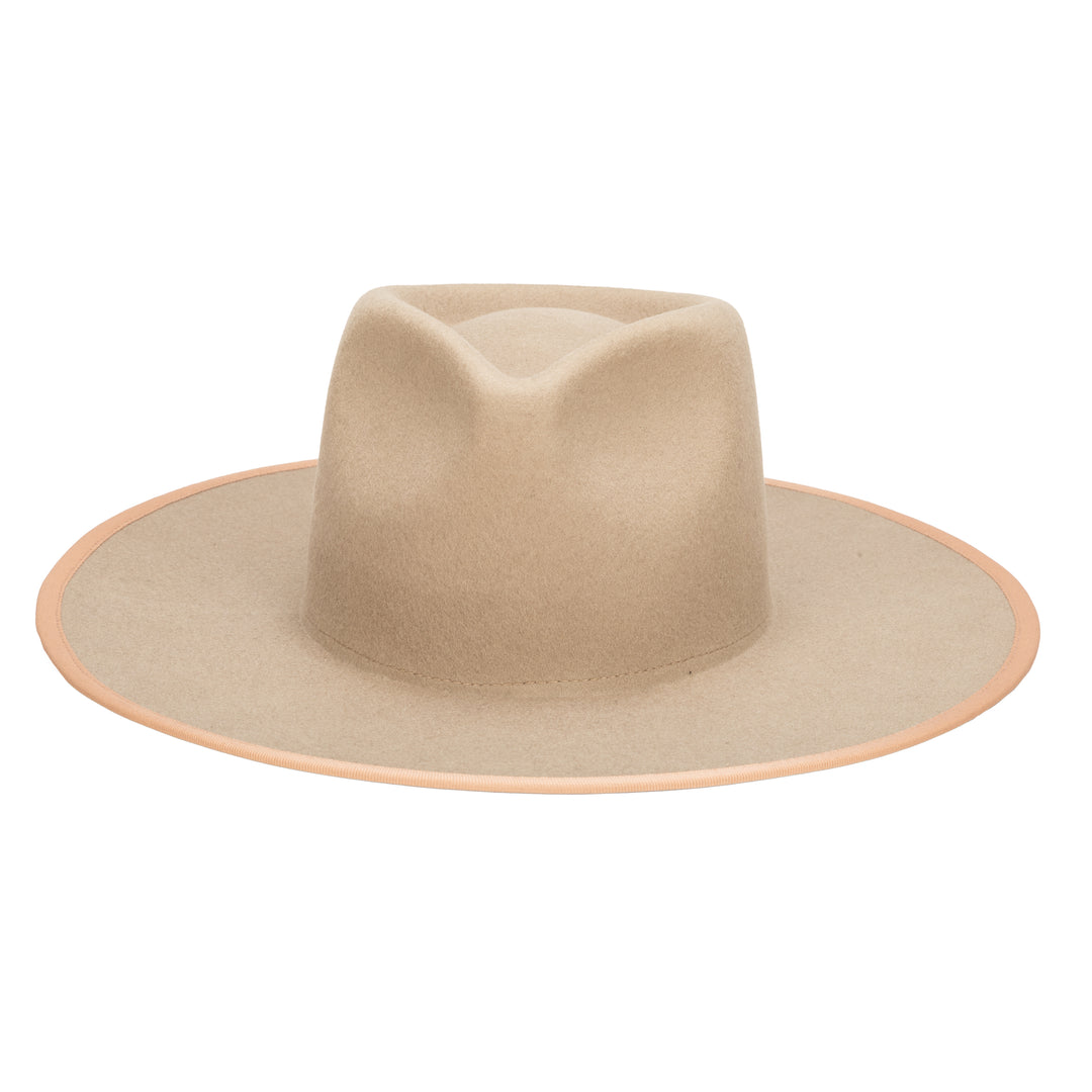 The Line - Stiff Wool Felt Fedora W/ Pop Color Trims (WFH8236)