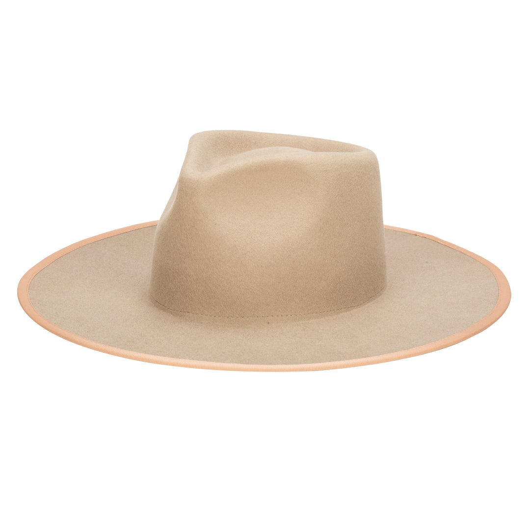 The Line - Stiff Wool Felt Fedora W/ Pop Color Trims (WFH8236)
