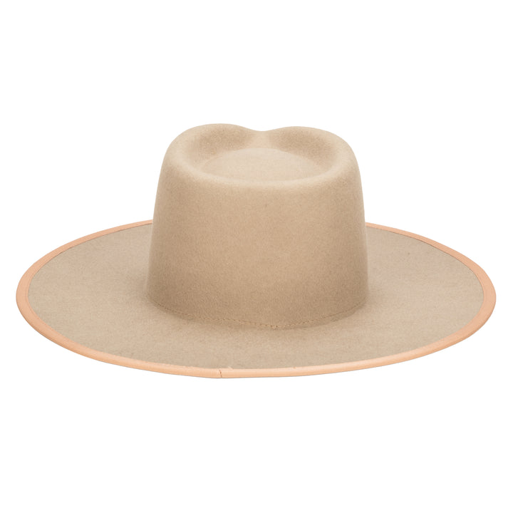 The Line - Stiff Wool Felt Fedora W/ Pop Color Trims (WFH8236)