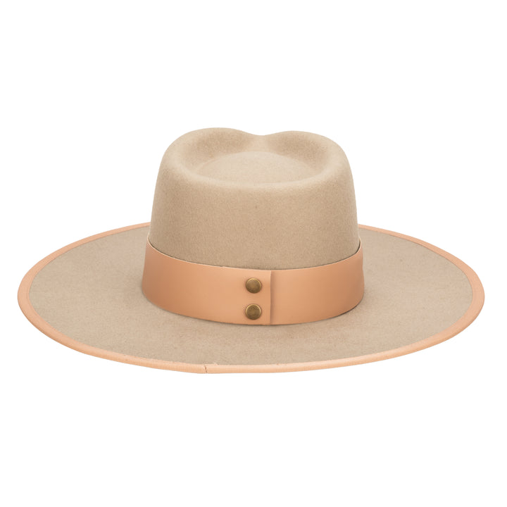 The Line - Stiff Wool Felt Fedora W/ Pop Color Trims (WFH8236)