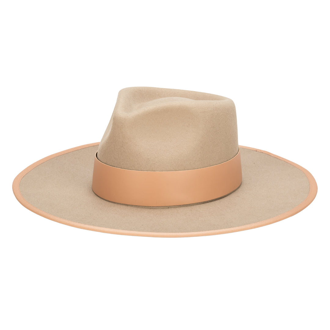 The Line - Stiff Wool Felt Fedora W/ Pop Color Trims (WFH8236)