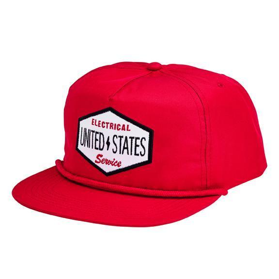 CAP - FLAT BILL SNAPBACK TWILL CAP W/ "ELECTRICAL U.S. SERVICE" PATCH