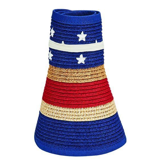 FEDORA - KIDS STRIPED ROLL UP W/ PAINTED PATTERN