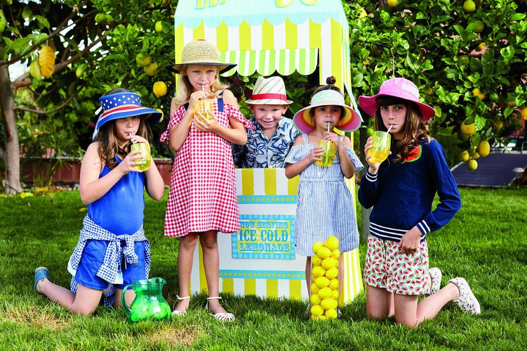 FEDORA - KIDS STRIPED ROLL UP W/ PAINTED PATTERN (UBK2050)