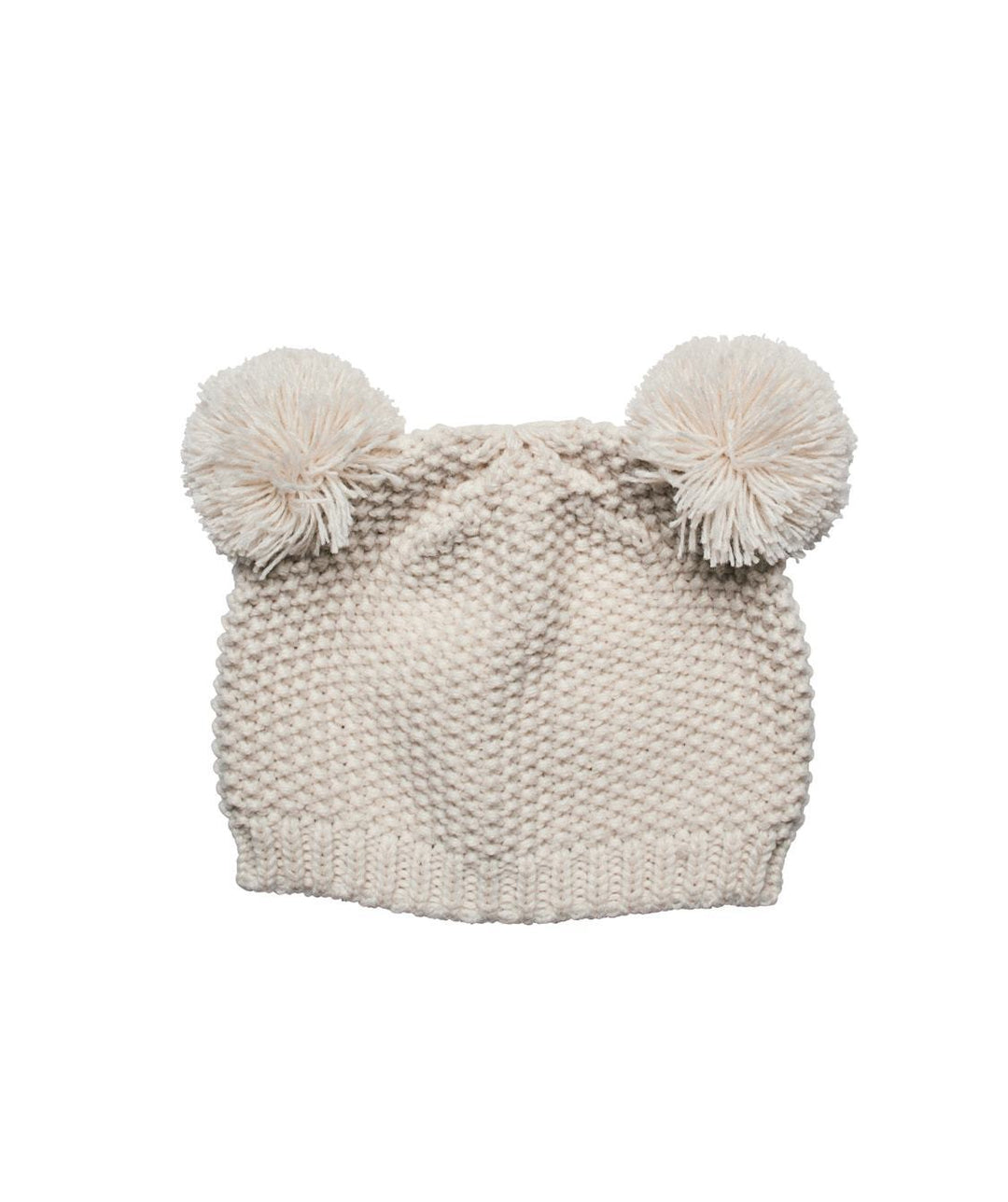 Hats - Knit Cap With Two Pom Ears