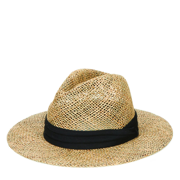 Mens Rush Straw Wide Brim Fedora -FS