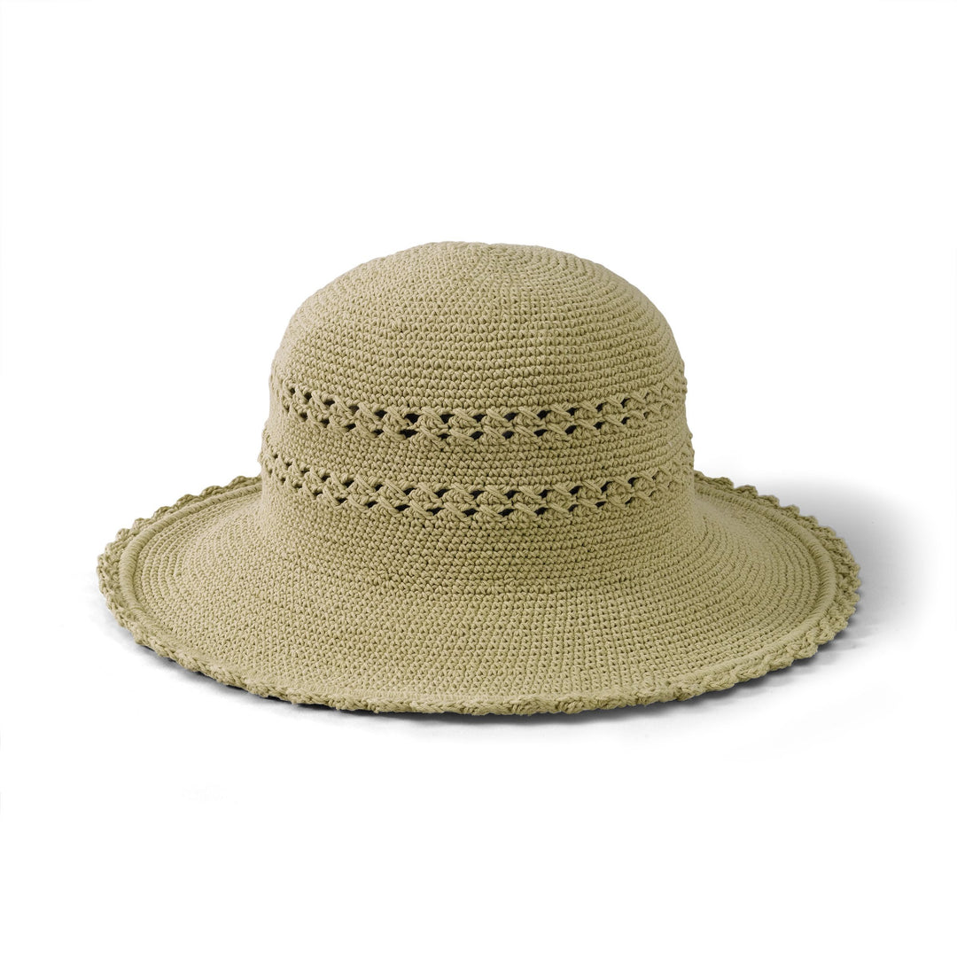 Hats - Women's Cotton Crochet Hat Medium Brim