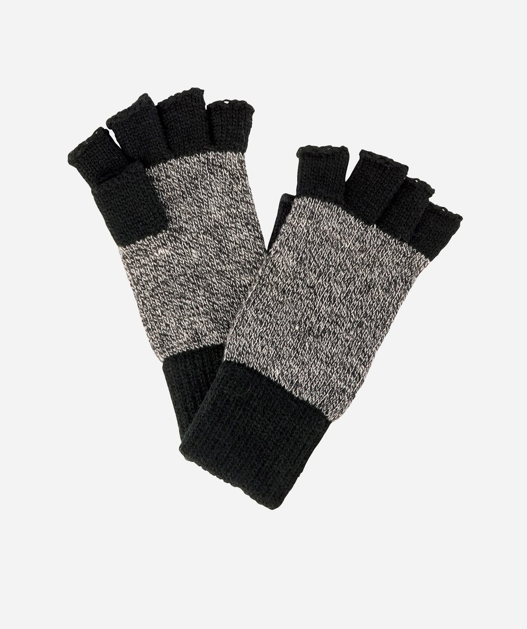 Hats - Womens Marled Yarn Fingerless Gloves With Ribb Cuff