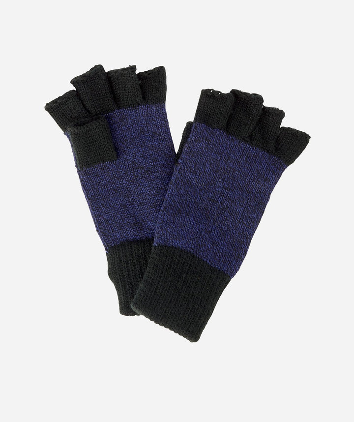 Hats - Womens Marled Yarn Fingerless Gloves With Ribb Cuff