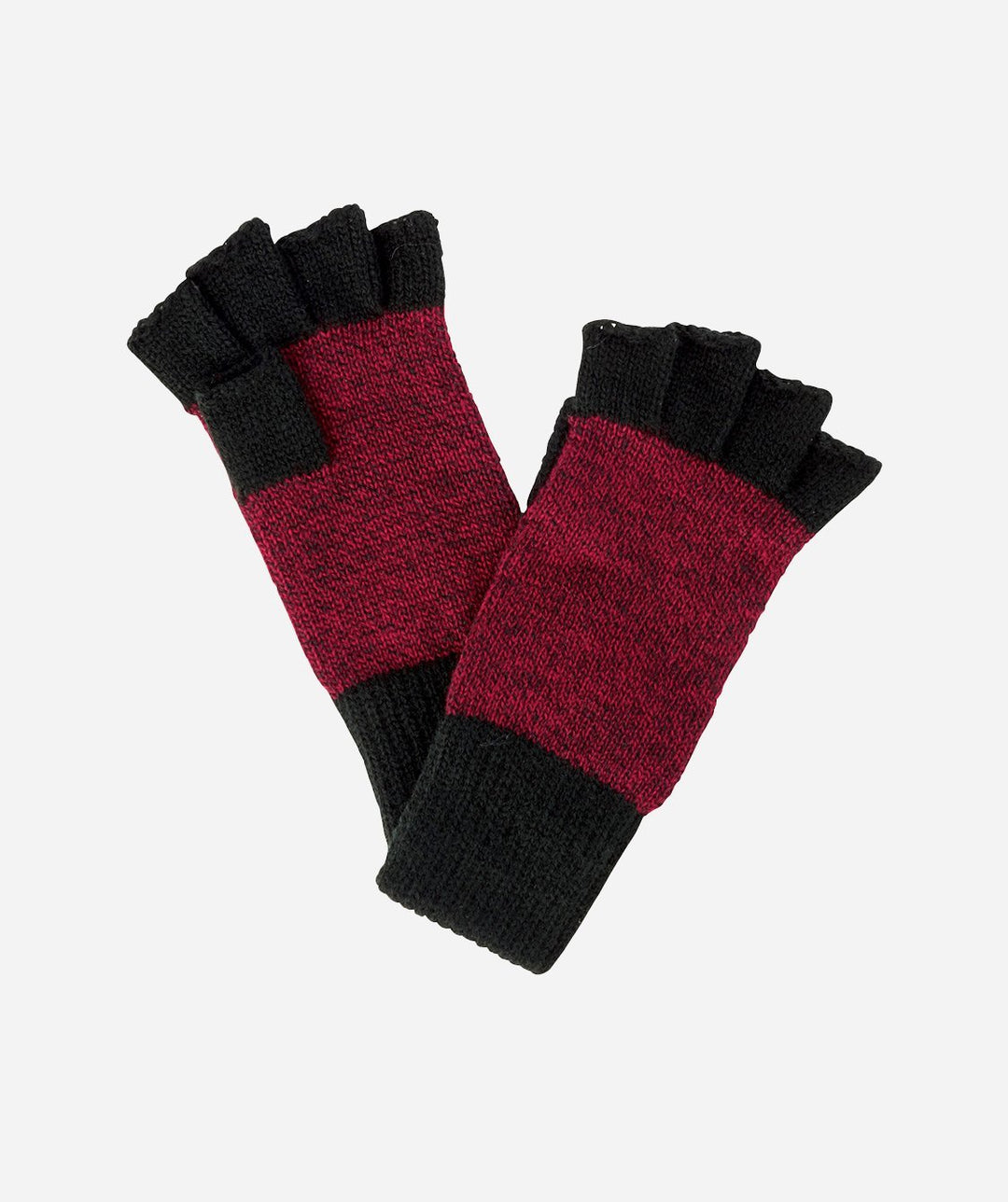 Hats - Womens Marled Yarn Fingerless Gloves With Ribb Cuff
